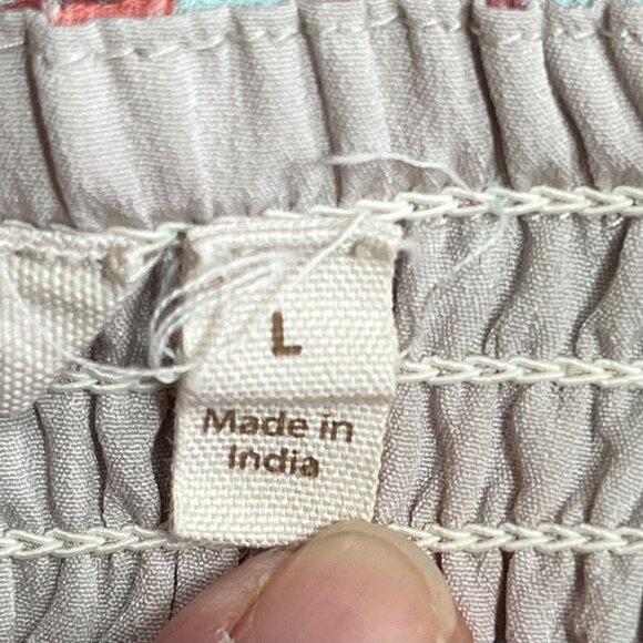 Soft Surroundings Pink Blue Maxi Dress L Boho Floral Sleeveless Smocked Pocket M - Picture 8 of 11